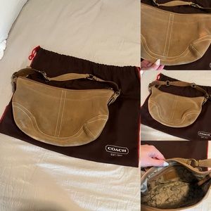 Suede Coach Bag